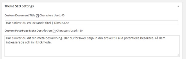 Ändra Titel och Meta med Yoast SEO i WordPress